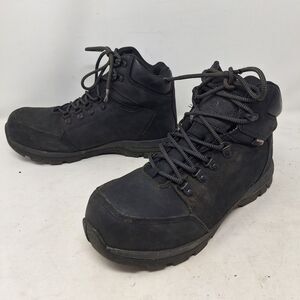 Wolverine Black Leather Grayson Steel Toe Work Boots Mid Top Gorpcore Size 9.5 M